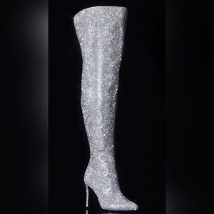 EUC With Factory Flaw- Poster Grl Publicity Stunt Thigh High Boots Sz 7